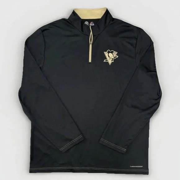 Majestic Thermabase Pittsburgh Penguins NHL
1/4 Zip LA Shirt Black Mens Size XL - Picture 6 of 7